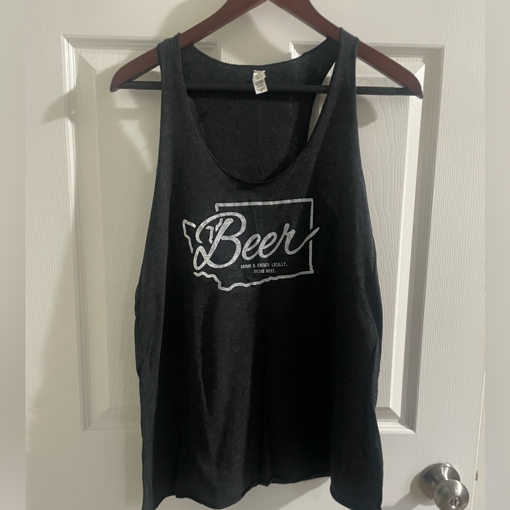 Bella Canvas Charcoal Tank Top Washington Beer Size XL